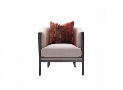 Armchair Wingback Chair Fabric Gray Seat Cocktail Chair Recliner Design